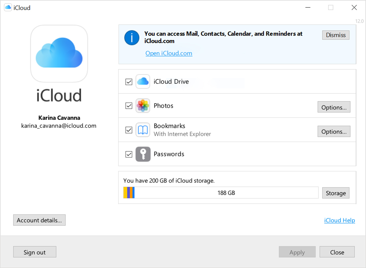 set up icloud email in outlook for mac